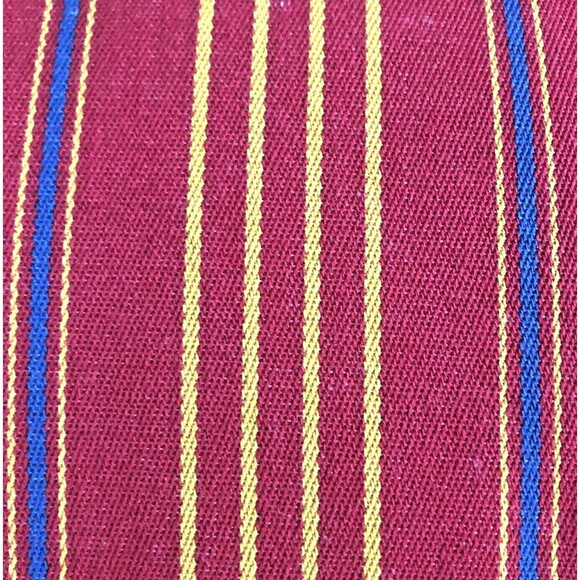 Pottery Barn Outdoor Canvas Lumbar Pillow Red Blue Yellow Awning Stripe 16x26 - Picture 3 of 7